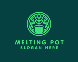 Pot Plant Garden logo design