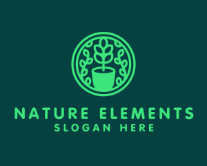 Pot Plant Garden logo design