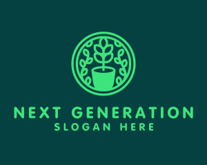 Pot Plant Garden logo design