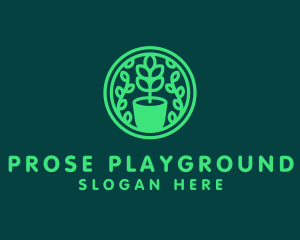 Pot Plant Garden logo design