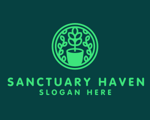 Pot Plant Garden logo design