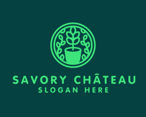 Pot Plant Garden logo design