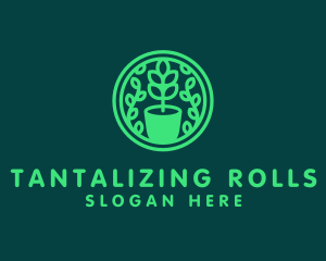 Pot Plant Garden logo design