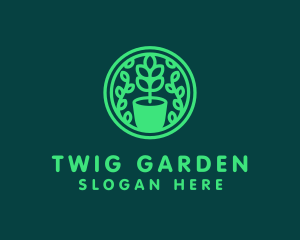 Pot Plant Garden logo design