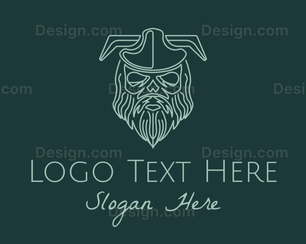 Medieval Viking Skull Logo