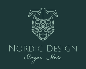 Medieval Viking Skull logo