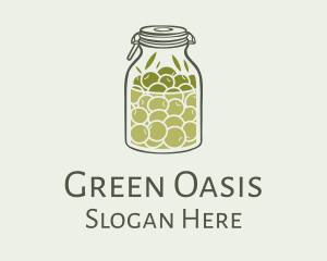 Green Olive Oil Jar logo design