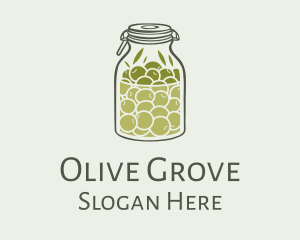 Green Olive Oil Jar logo