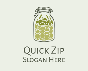 Green Olive Oil Jar logo design