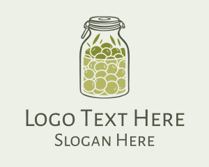 Herbs - Green Olive Oil Jar logo design