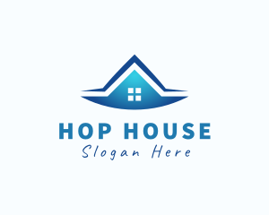 Residential House Roofing logo design