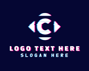 Futuristic Letter C Gaming logo