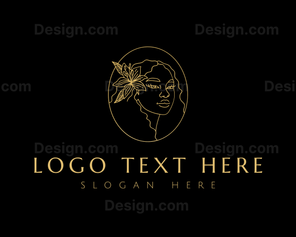 Gold Flower Beauty Logo