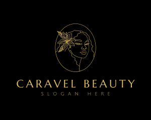 Gold Flower Beauty logo design