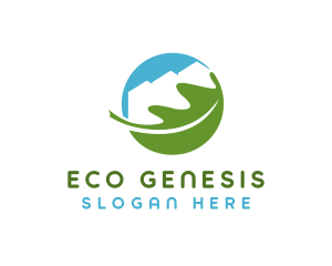 Eco Leaf Building logo design