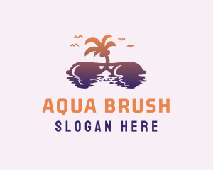 Travel Beach Sunglasses logo design