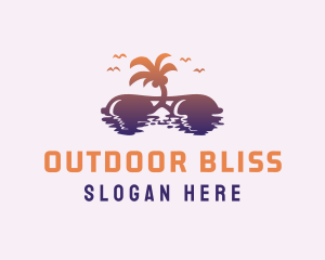 Travel Beach Sunglasses logo design