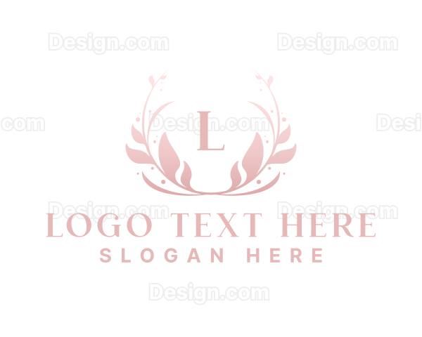 Elegant Art Flower Wreath Logo