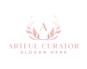 Elegant Art Flower Wreath logo design