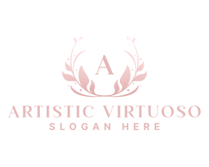 Elegant Art Flower Wreath logo design