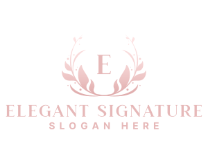 Elegant Art Flower Wreath logo design