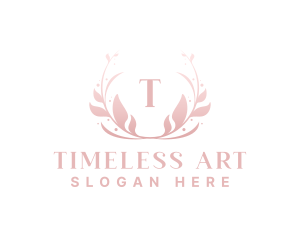 Elegant Art Flower Wreath logo design