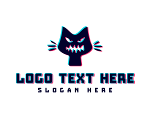 Glitch Animal Cat logo