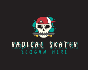 Graffiti Skater Skull logo