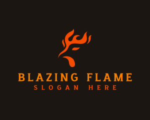 Flaming Chicken Fire logo design