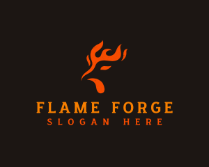 Flaming Chicken Fire logo design