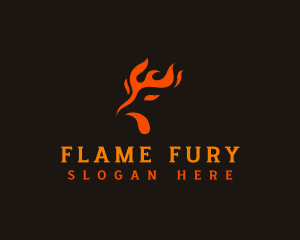 Flaming Chicken Fire logo design