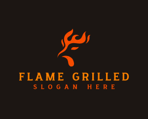 Flaming Chicken Fire logo design