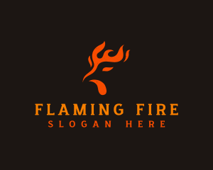 Flaming Chicken Fire logo design