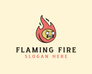 Angry Fire Flame logo design