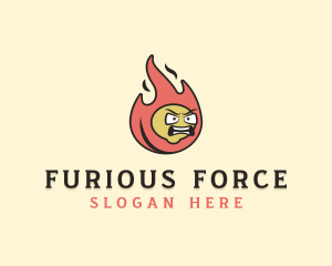 Angry Fire Flame logo