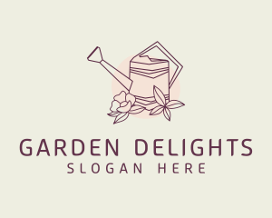 Water Can Flower Gardening logo design