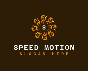 Hypnotic Modern Swirl logo design