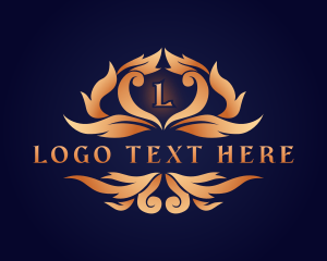 Elegant Ornamental Crest logo