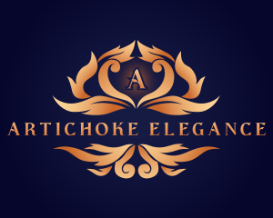 Elegant Ornamental Crest logo design