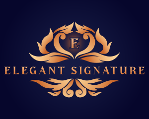 Elegant Ornamental Crest logo design