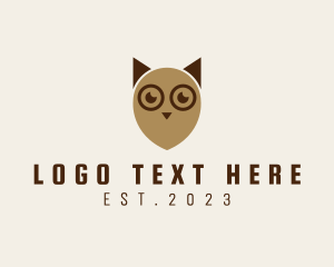 Cute Owl Bird logo