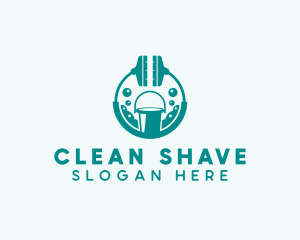 Cleaning Mop Housekeeping logo design