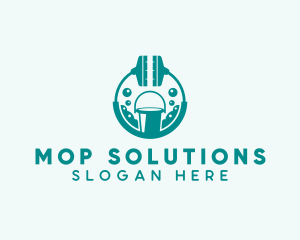 Cleaning Mop Housekeeping logo design