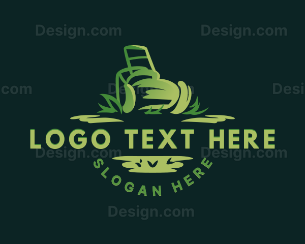 Lawn Mower Grass Logo