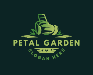 Lawn Mower Grass logo design