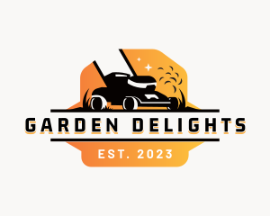 Lawn Mower Yard Equipment logo design