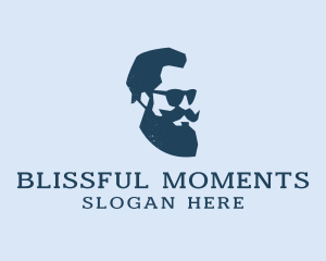 Sunglasses Beard Man  Logo