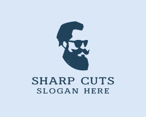 Sunglasses Beard Man  logo design