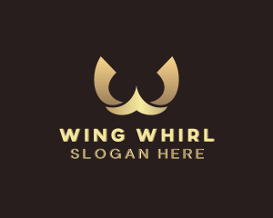 Wings Aviation Flight Letter W logo design