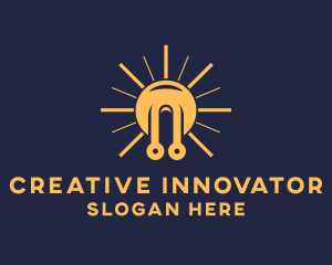 Light Bulb Circuit Innovation  logo design